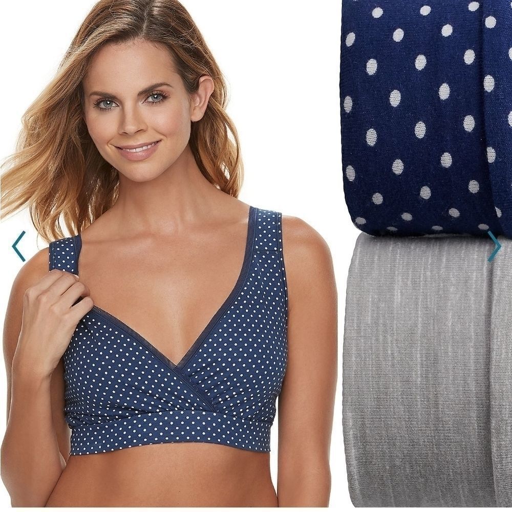 💜HP💜Playtex 2Pack Nursing Pullover Sleep Bra Wirefree
